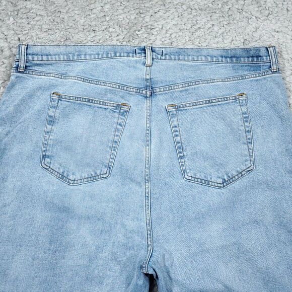 Abercrombie 90s Slim Straight Ultra High Rise Jeans Blue Curve Love Size 24 37 - Picture 3 of 8